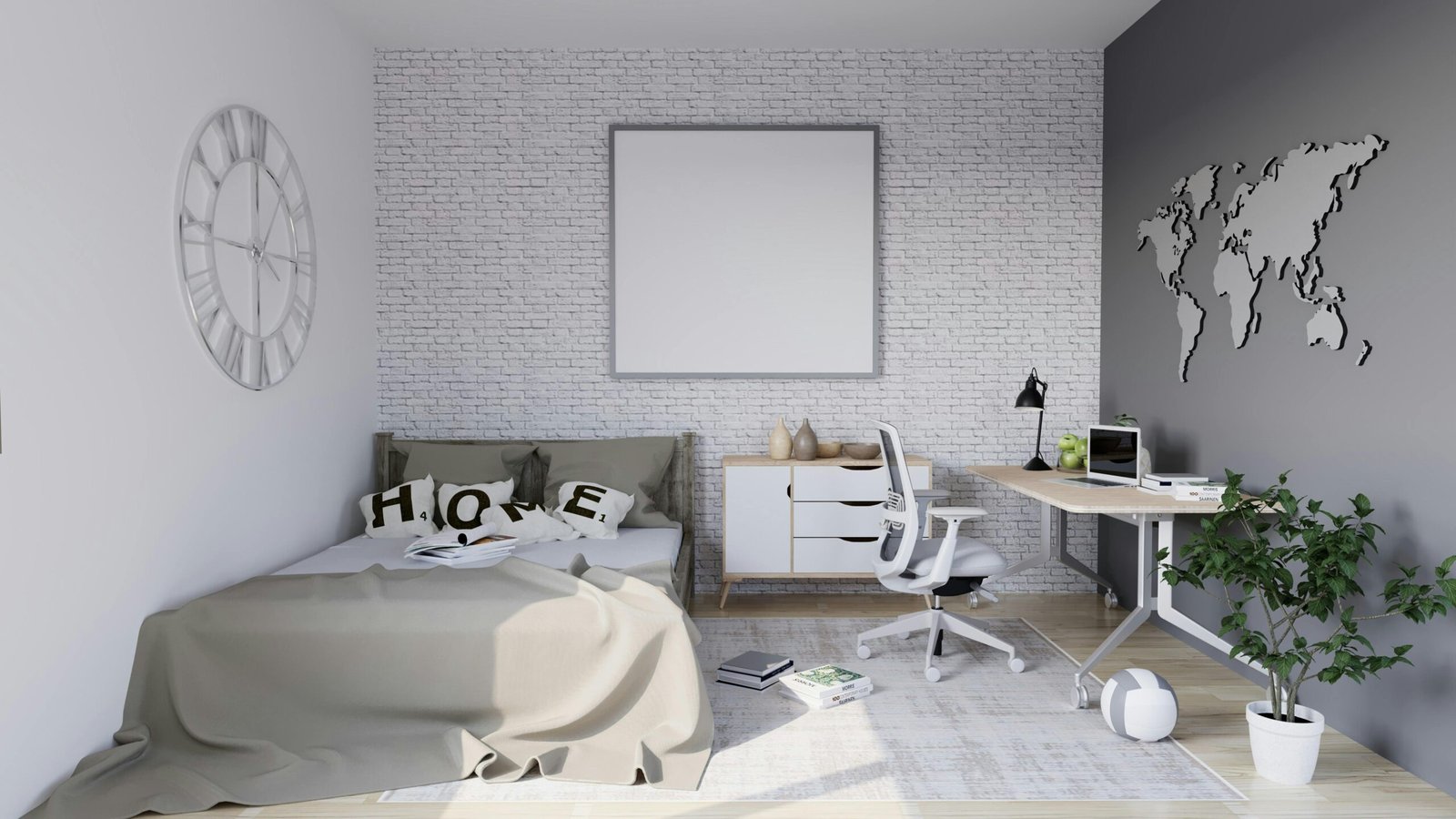 3d Render of Bedroom